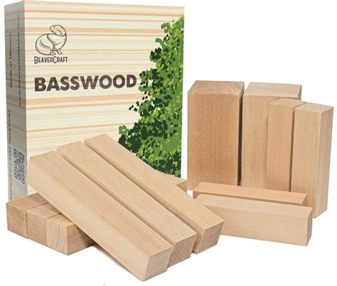 Amazon Beavercraft Bw Pcs Basswood Carving Blocks Whittling Wood