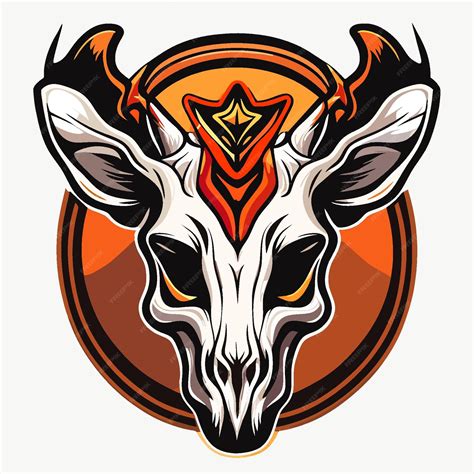 Premium Vector Classic Giraffe Skull Design