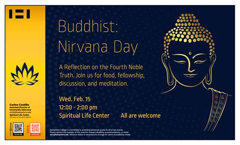 Buddhist Nirvana Day at the Spiritual Life Center 12:00-2:00 ...