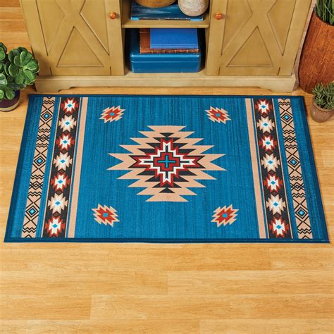 Skid Resistant Aztec Pattern Mesa Southwest Accent Rug Collections Etc