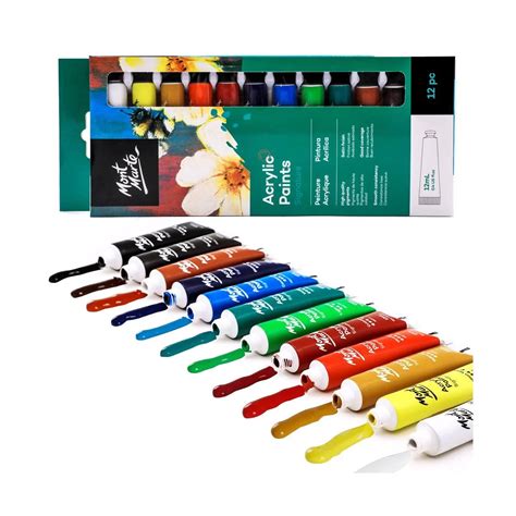 12pcs Mont Marte Signature Acrylic Paint Set ArtPavilion