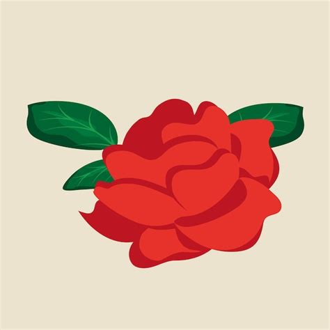 Premium Vector Beautiful Red Rose Flower Vector Illustration