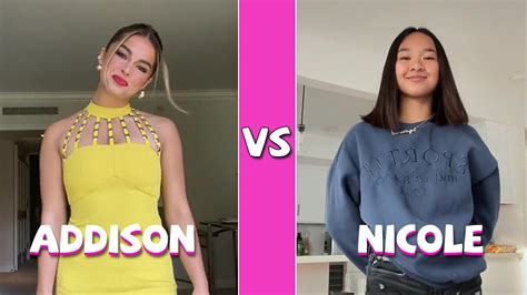 Addison Rae Vs Nicole Laeno Tiktok Dances Compilation Youtube