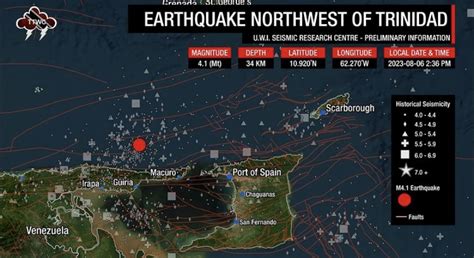 Magnitude 4.1 earthquake strikes Trinidad at 2:36pm Sunday – IzzSo ...