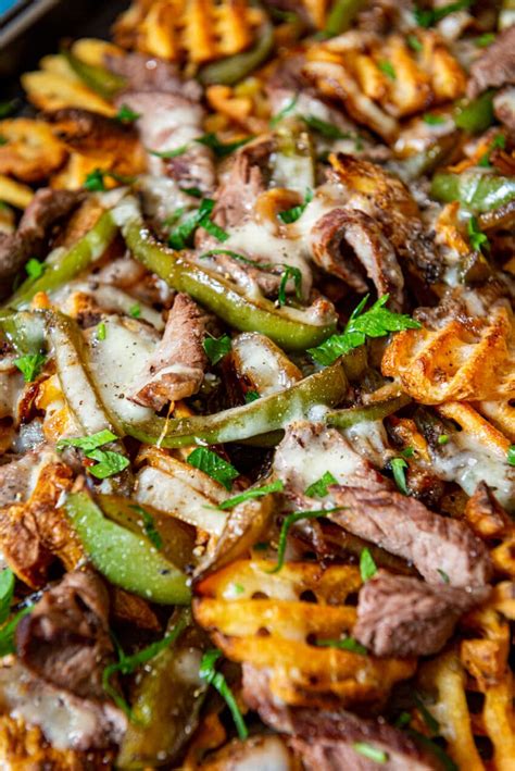 Philly Cheesesteak Fries | Easy Recipe | GirlCarnivore.com