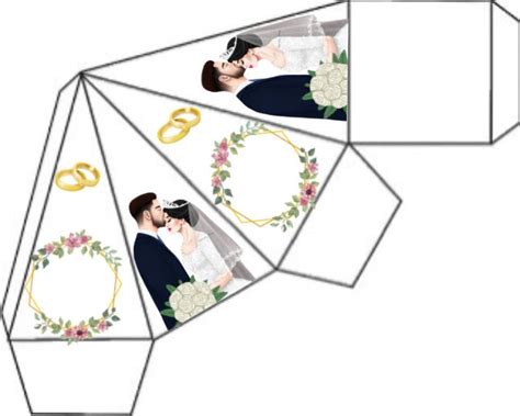 Бонбоньерки | Creative wedding gifts, Eid stickers, Gift box template