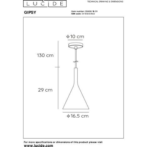 Pendelleuchten 1xE27 Weiß Lucide GIPSY