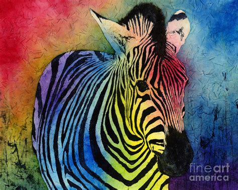 Rainbow Zebra Painting By Hailey E Herrera