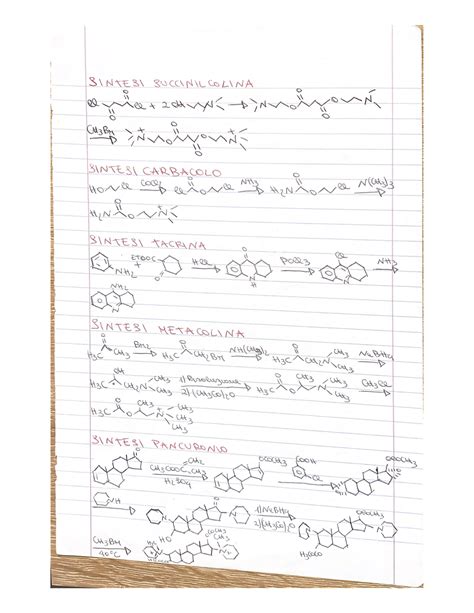 Sintesi Succinilcolina Chimica Farmaceutica E Tossicologica I Studocu