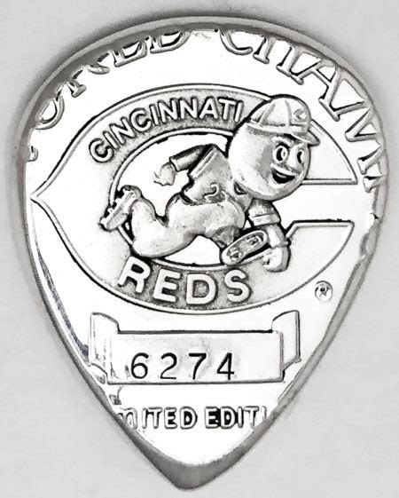 1990 Cincinnati Reds World Series 99.9% Fine Silver Coin Guitar Pick