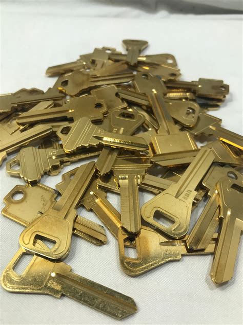 One Pound Generic Brass Key Blanks Uncut Keys For House Door