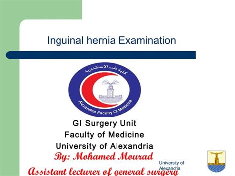 Inguinal Hernia Examination Ppt