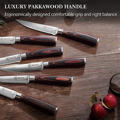 Paudin Steak Knife Set 6 Pcs 45 Inch Paudin Store