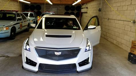 Police And 2016 Cadillac Cts V Startup Revving And Drive Youtube