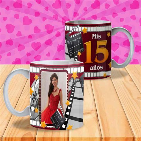 12 Plantillas 15 Años X5 Tazas PLANTILLAS PARA SUBLIMAR