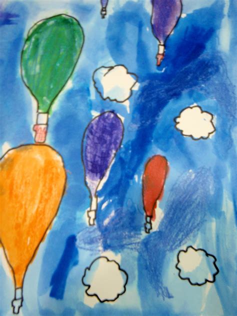 Fayston Elementary Art Up Up And Away Hot Air Balloons By Third And Fourth Grade Artists