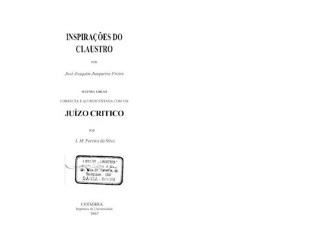 Pdf Inspira Es Do Claustro Lu S Jos Junqueira Freire Dokumen Tips