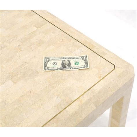 Tesselated Stone Brass Inlay Square Side End Table Chairish