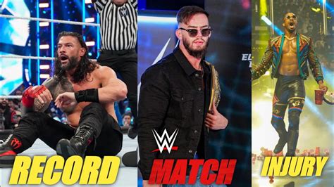 Roman Reigns Record Austin Theory Us Title Match Montez Ford