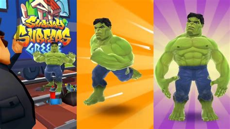 Subway Surfers Green Hulk Gameplay Walkthrough Youtube