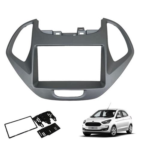 Moldura Painel DVD 2 Din MP5 Central Multimidia Ford KA 2019 A 2021