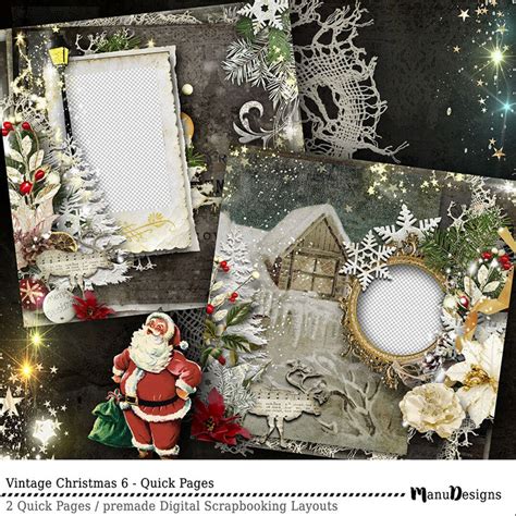 Premade Scrapbook Page, Christmas Scrapbook Page, Digital Scrapbook ...