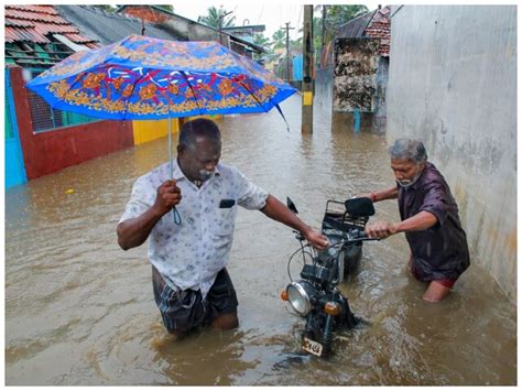 Heavy Rains Batter South Tamil Nadu 7000 Evacuated Trains Stranded