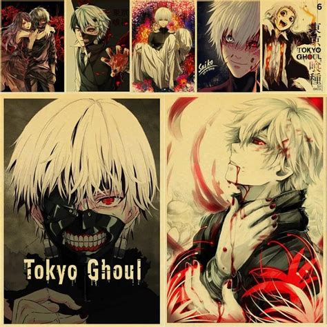 Paintings Tokyo Ghoul Anime Posters Canvas Painting Clear Image Art Bar ...