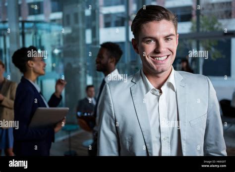 Portrait Of Smiling Businessman Stock Photo Alamy