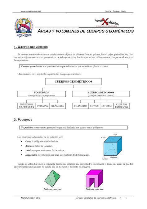 Pdf Reas Y Vol Menes De Cuerpos Geom Tricos Pdf Filematem Ticas O