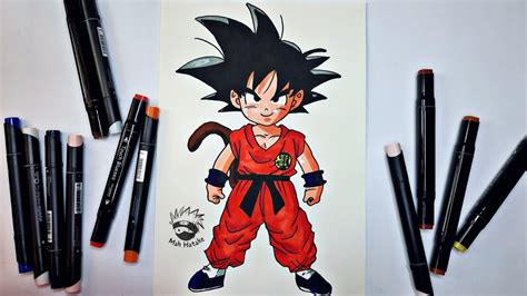 Drawing Kid Goku From Dragon Ball Anime Drawing YouTube