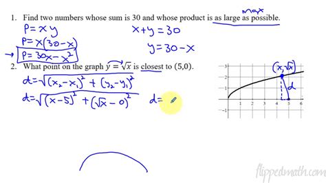 Calculus Worksheet On Optimization