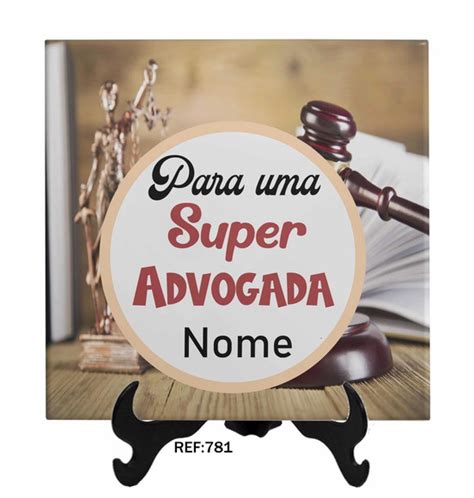 Azulejo Personalizado Para Presente Super Advogada Direito Elo7