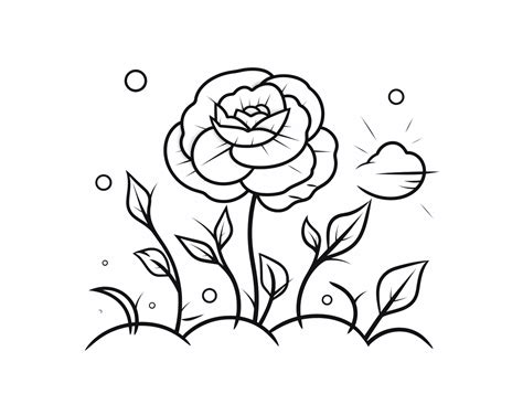 Enjoyable Coloring Rose Activity Coloring Page