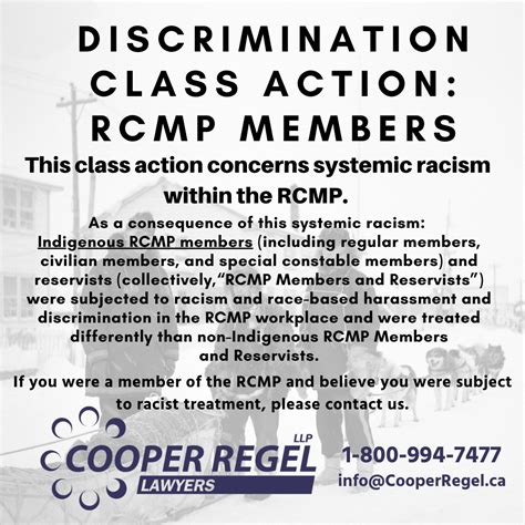 Rcmp Indigenous Members Discrimination Cooper Regel