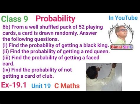 Class Ex Q B Probability From A Well Shuffled Pack Of