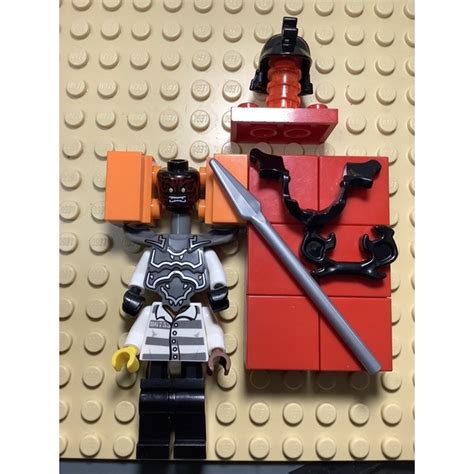 Lego Minifigure Stone Army Warrior Red Face Giant Ninjago