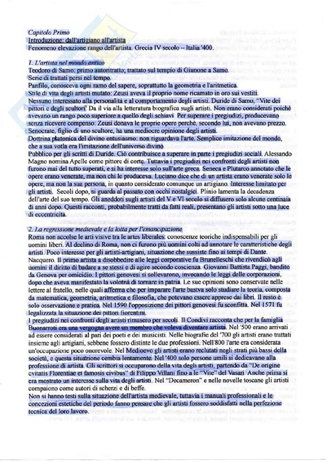 Riassunto Esame Istituzioni Di Storia Della Critica D Arte Prof