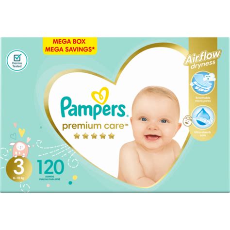 Pampers Premium Care Size 3 6 10kg Diapers 120 Pack Disposable