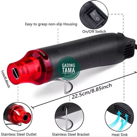 Jual Mini Hot Gun Heat Gun Low Watt W Electric Alat Pemanas Multi Fungsi Tersedia Warna