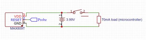 voltage - Connecting load to circuit resets MAX809 - Electrical ...
