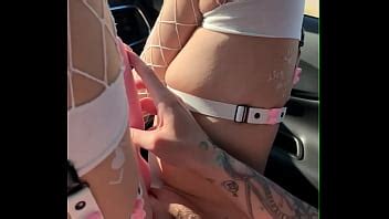 Public Nudity Police Almost Caught Me Pussy Play Car Passanger Flashing My Huge Tits In