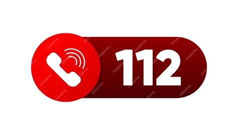 Botón de llamada de emergencia 112 símbolo de señal de ayuda de