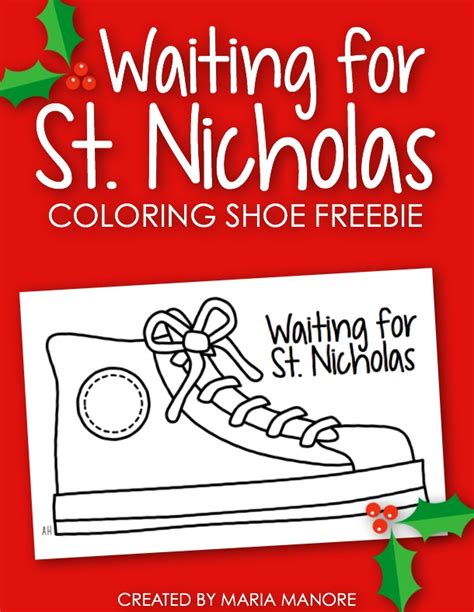 St Nicholas Day Shoe Coloring Page And Resources