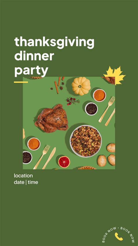 Thanksgiving Dinner Party Instagram Story Brandcrowd Instagram Story