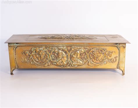 Antiques Atlas Arts And Crafts Brass Casket Crawfords Biscuits