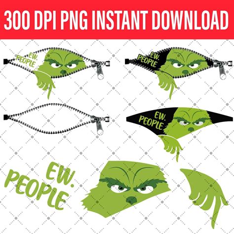 Grinch Png Grinch Ew People Christmas Grinch Png Grinch Etsy Canada