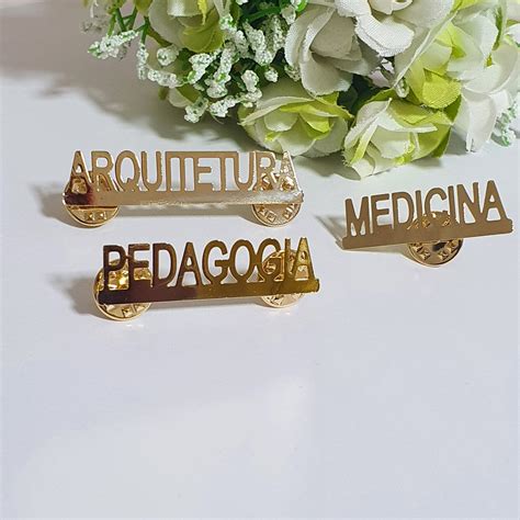 Pin Botton Broches Personalizado Profissão Folheado A Ouro 18k Milena