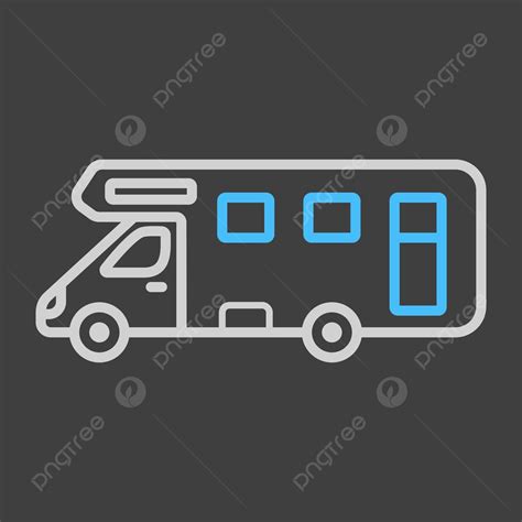 A Dark Background Showcasing A Variety Of Mobile Dwellings Motor Home