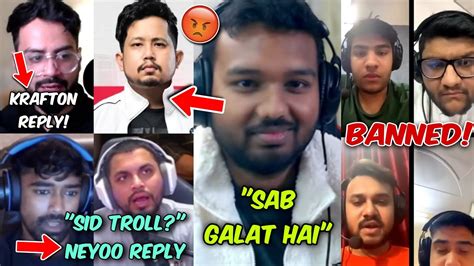 Snehil Big Statement On S8ul Godl 8bit Krafton Reply On Why Ban Ex